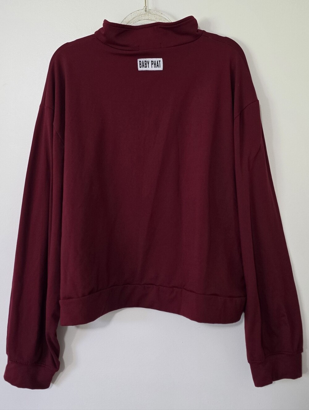 Baby Phat Cropped Fleece 1/4 Zip Pullover Y2K Streetwear Retro 90s Sportswear 3X